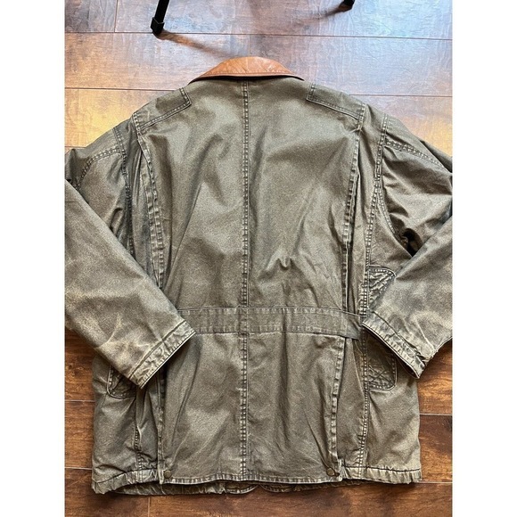 Vintage Willis & Geiger Wool Lined Hunting Chore Pocket Leather Trim Jacket L - Picture 11 of 13